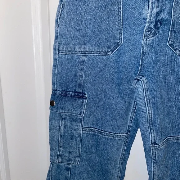 Women’s PacSun cargo high waist, blue jeans, size 27 - Picture 2 of 9